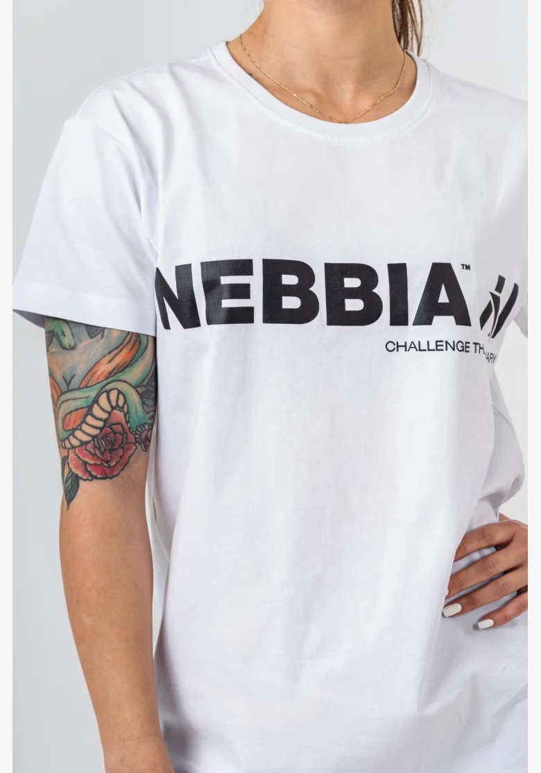 NEBBIA • NEBBIA GYM ESSENTIALS maglietta bianca • Nebshop.it