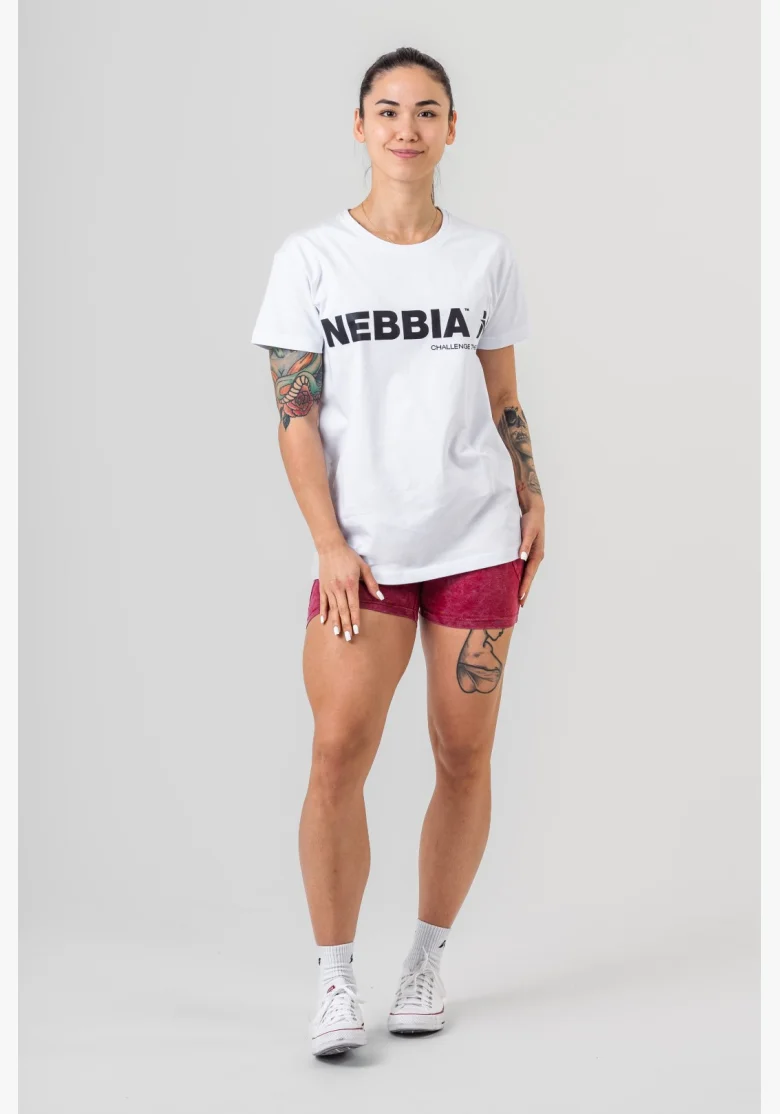 NEBBIA • NEBBIA GYM ESSENTIALS maglietta bianca • Nebshop.it