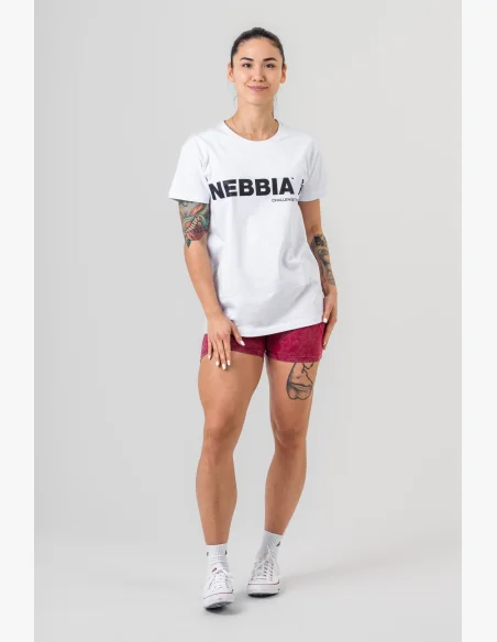 NEBBIA • NEBBIA GYM ESSENTIALS maglietta bianca • Nebshop.it