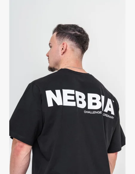 NEBBIA • NEBBIA GYM ESSENTIALS T-shirt oversize nero • Nebshop.it