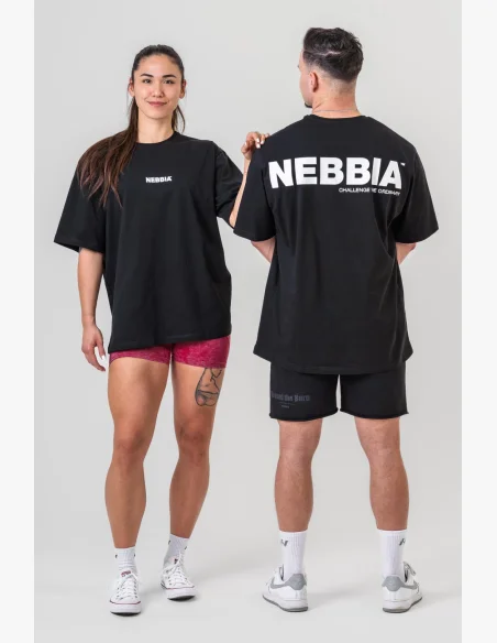 NEBBIA • NEBBIA GYM ESSENTIALS T-shirt oversize nero • Nebshop.it