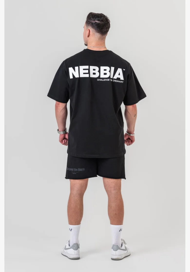 NEBBIA • NEBBIA GYM ESSENTIALS T-shirt oversize nero • Nebshop.it