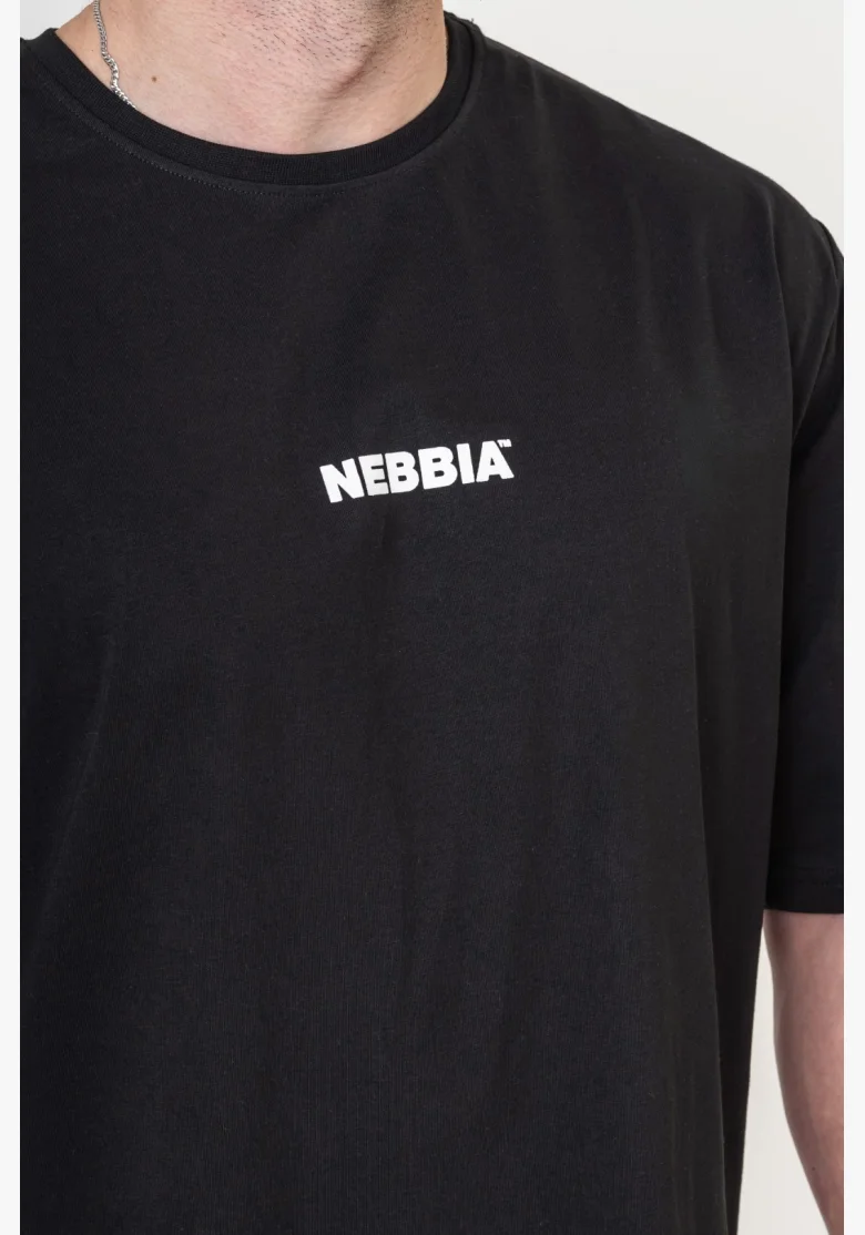 NEBBIA • NEBBIA GYM ESSENTIALS T-shirt oversize nero • Nebshop.it