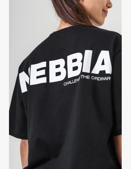 NEBBIA • NEBBIA GYM ESSENTIALS T-shirt oversize nero • Nebshop.it