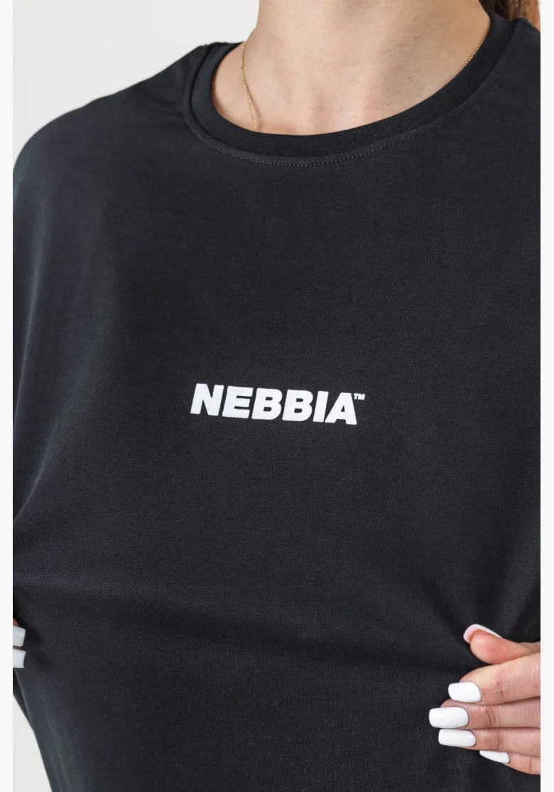 NEBBIA • NEBBIA GYM ESSENTIALS T-shirt oversize nero • Nebshop.it