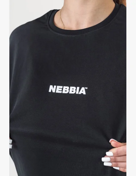 NEBBIA • NEBBIA GYM ESSENTIALS T-shirt oversize nero • Nebshop.it