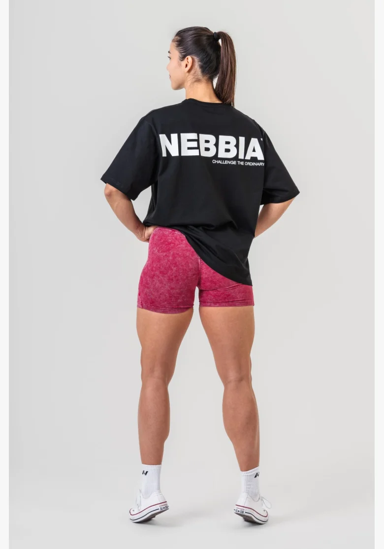 NEBBIA • NEBBIA GYM ESSENTIALS T-shirt oversize nero • Nebshop.it
