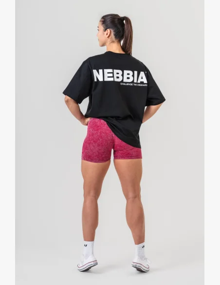 NEBBIA • NEBBIA GYM ESSENTIALS T-shirt oversize nero • Nebshop.it