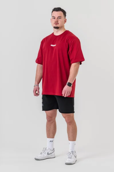 NEBBIA • NEBBIA GYM ESSENTIALS T-shirt oversize rossa • Nebshop.cz 2