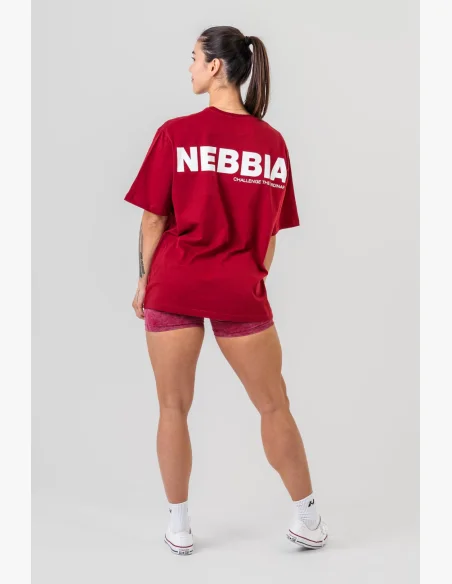 NEBBIA • NEBBIA GYM ESSENTIALS T-shirt oversize rossa • Nebshop.cz