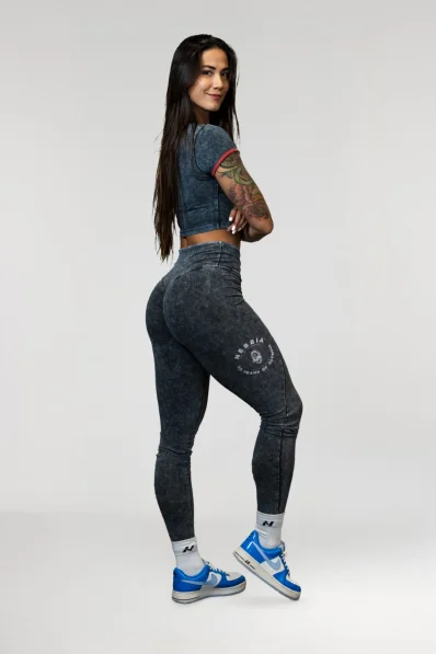 NEBBIA • NEBBIA Leggings fitness lavati con vita alta GYM WARRIOR • Nebshop.cz 2