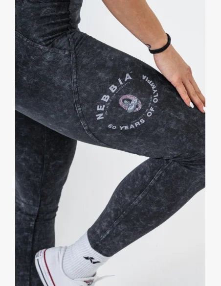NEBBIA • NEBBIA Leggings fitness lavati con vita alta GYM WARRIOR • Nebshop.cz
