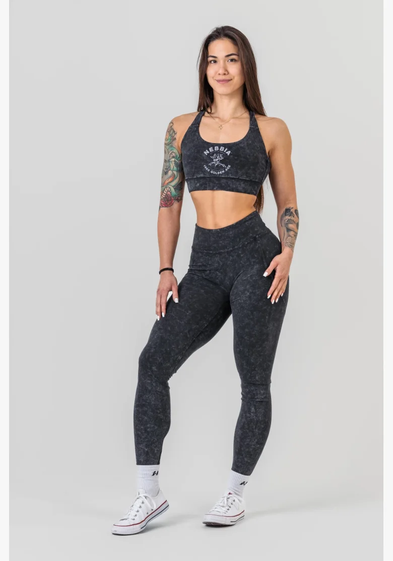 NEBBIA • NEBBIA Reggiseno sportivo lavato con supporto medio GOLDEN AGE • Nebshop.it