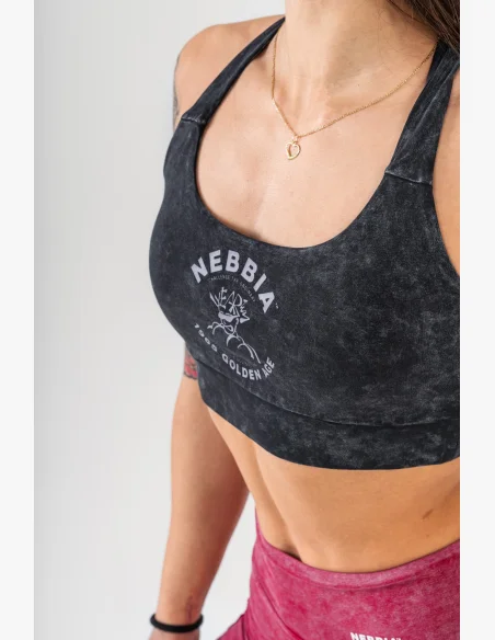 NEBBIA • NEBBIA Reggiseno sportivo lavato con supporto medio GOLDEN AGE • Nebshop.it