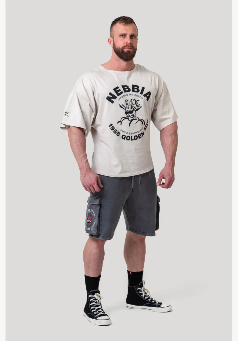 NEBBIA • NEBBIA Washed cotton rag top GOLDEN AGE grigio • Nebshop.cz
