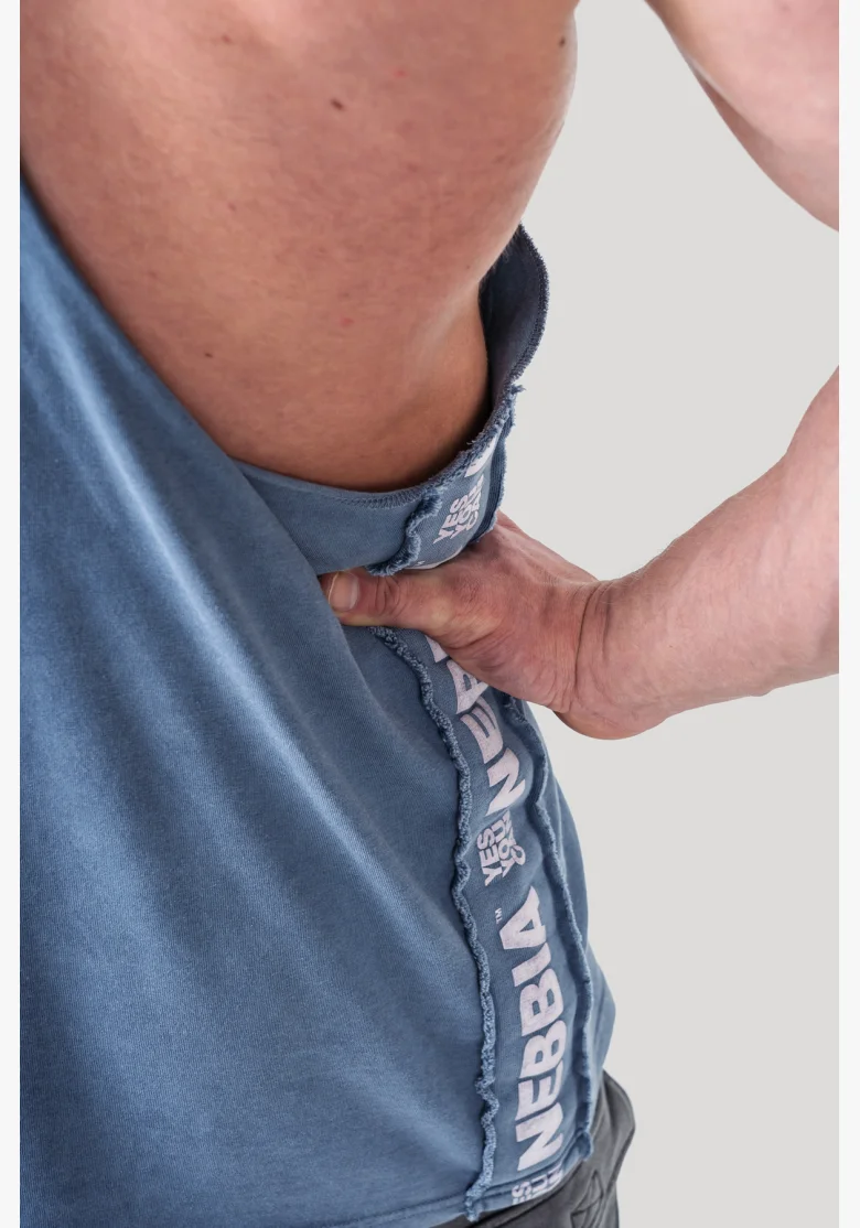 NEBBIA • NEBBIA Canotta muscle back lavata GOLDEN AGE blu • Nebshop.cz