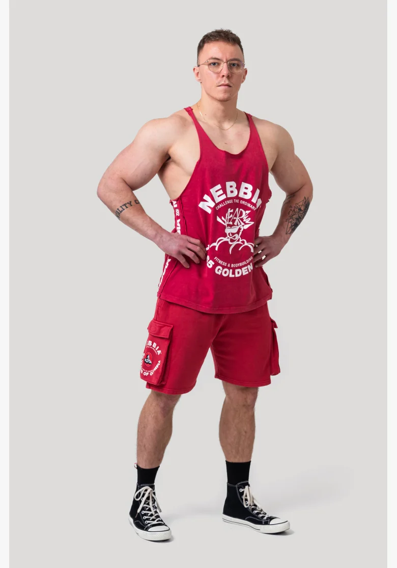 NEBBIA • NEBBIA Washed muscle back stringer GOLDEN AGE grigio • Nebshop.it