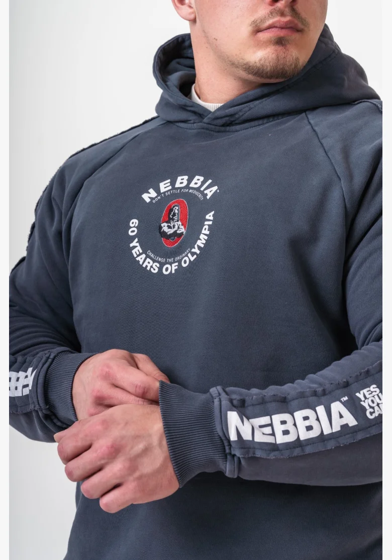 NEBBIA • NEBBIA Felpa con cappuccio HERITAGE nera • Nebshop.cz