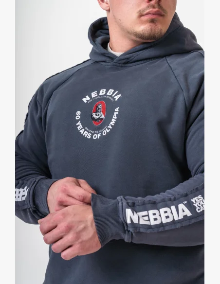 NEBBIA • NEBBIA Felpa con cappuccio HERITAGE nera • Nebshop.cz