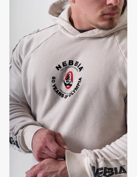 NEBBIA • NEBBIA Mikina con cappuccio HERITAGE crema • Nebshop.it