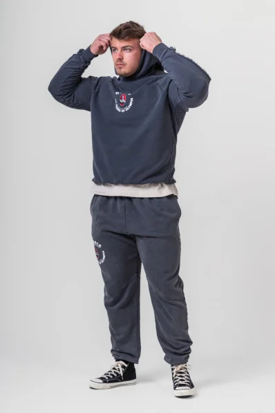NEBBIA • NEBBIA Pantaloni lavati con tasche LEGEND neri • Nebshop.it
