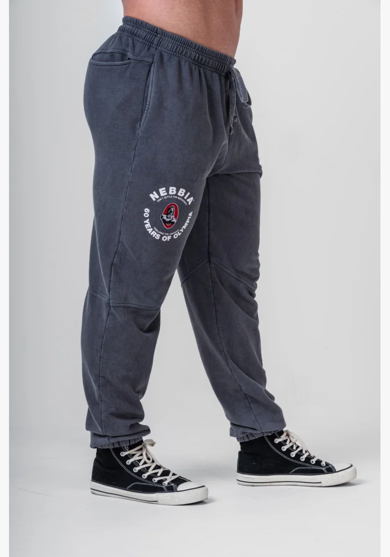 NEBBIA • NEBBIA Pantaloni lavati con tasche LEGEND neri • Nebshop.it