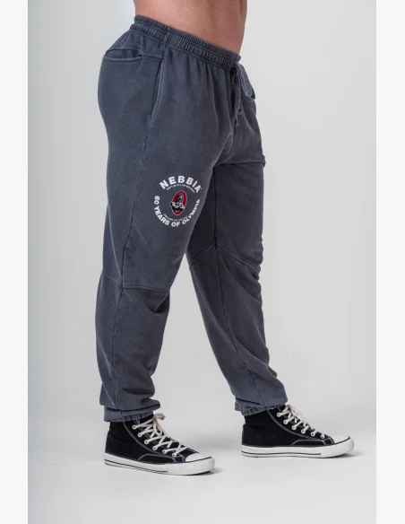 NEBBIA • NEBBIA Pantaloni lavati con tasche LEGEND neri • Nebshop.it