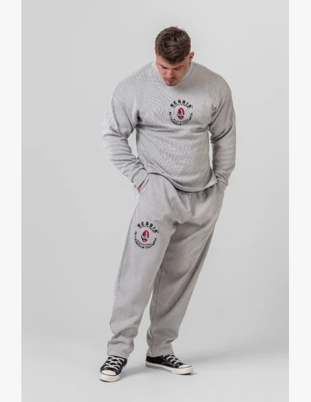 NEBBIA • NEBBIA Felpa oversized senza cappuccio SIGNATURE nera • Nebshop.it