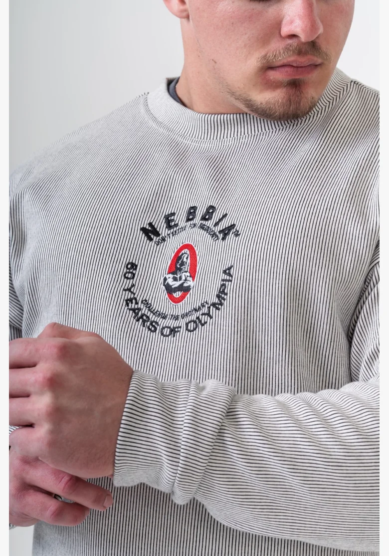 NEBBIA • NEBBIA Felpa oversized senza cappuccio SIGNATURE nera • Nebshop.it