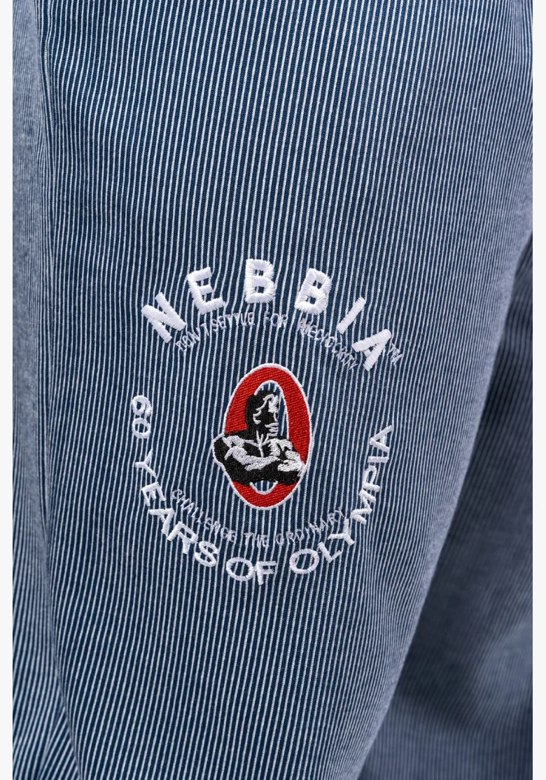 NEBBIA • NEBBIA Pantaloni tuta Oversized SIGNATURE blu • Nebshop.cz