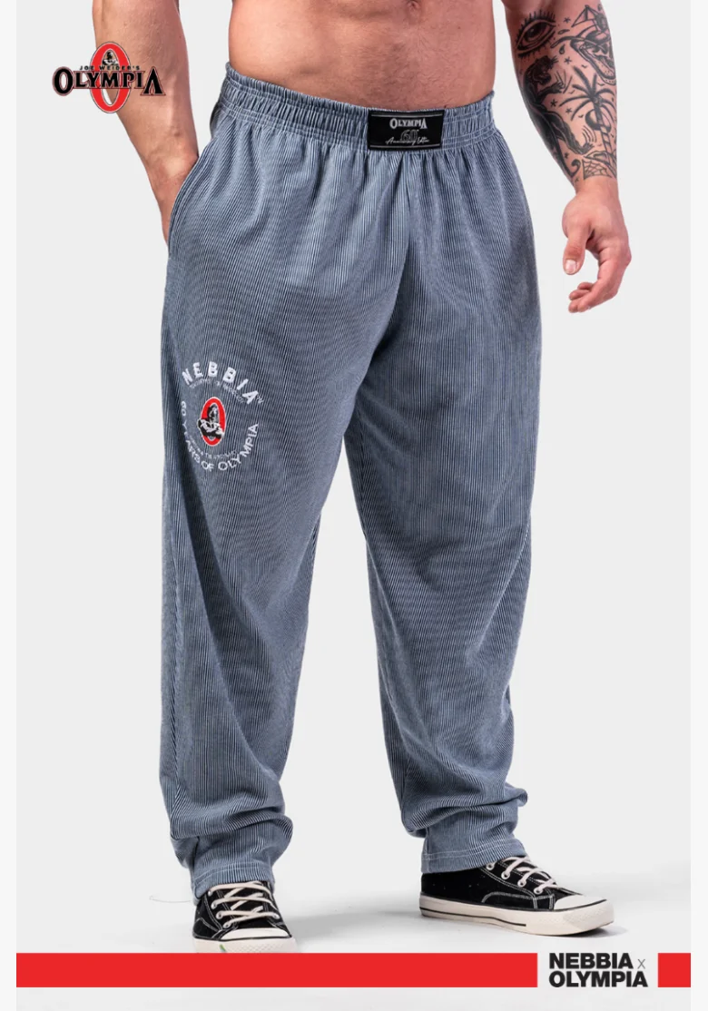NEBBIA • NEBBIA Pantaloni tuta Oversized SIGNATURE blu • Nebshop.cz