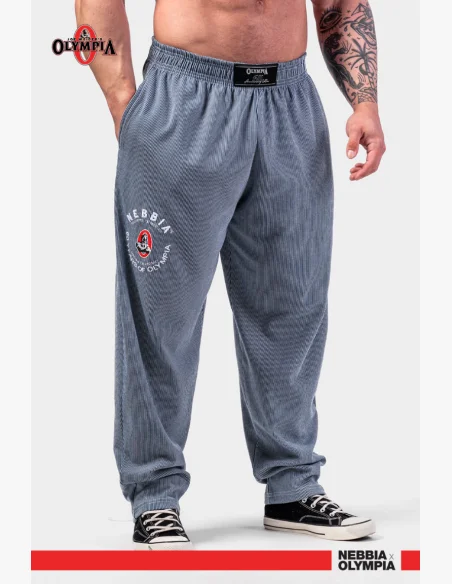 NEBBIA • NEBBIA Pantaloni tuta Oversized SIGNATURE blu • Nebshop.cz