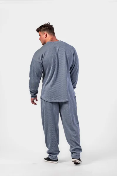 NEBBIA • NEBBIA Felpa oversize senza cappuccio SIGNATURE blu • Nebshop.cz 2