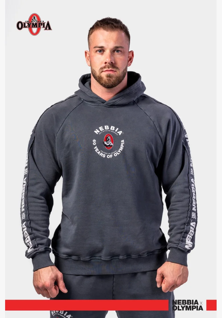 NEBBIA • NEBBIA Felpa con cappuccio HERITAGE nera • Nebshop.cz