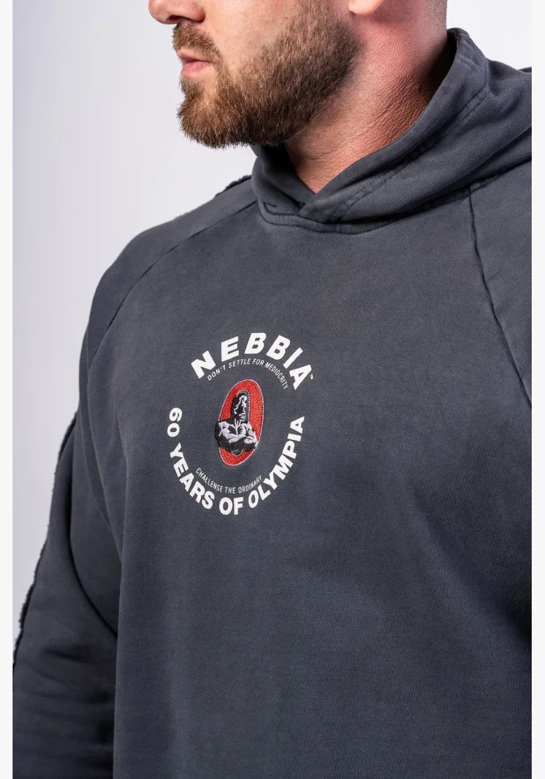 NEBBIA • NEBBIA Felpa con cappuccio HERITAGE nera • Nebshop.cz