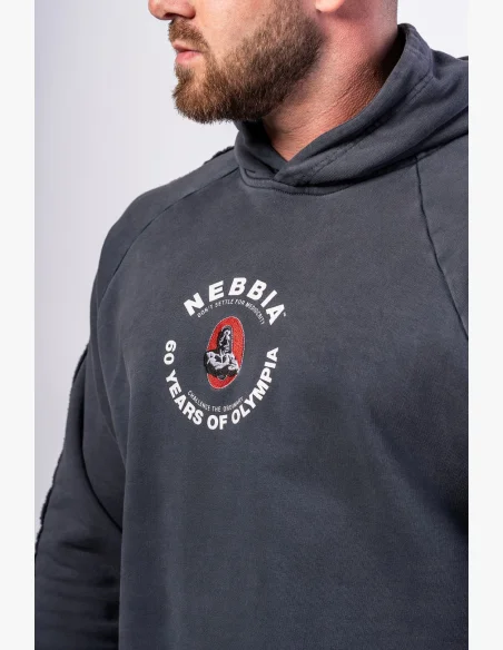 NEBBIA • NEBBIA Felpa con cappuccio HERITAGE nera • Nebshop.cz