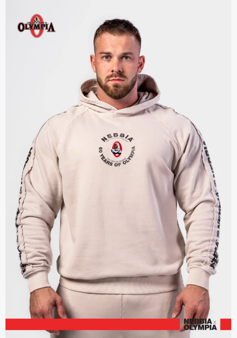 NEBBIA • NEBBIA Mikina con cappuccio HERITAGE crema • Nebshop.it