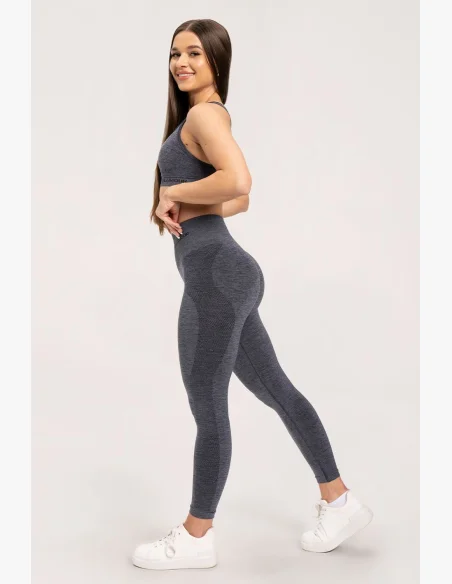 Gym Glamour Leggings senza cuciture senza effetto push-up Grigio Scuro • Nebshop.it
