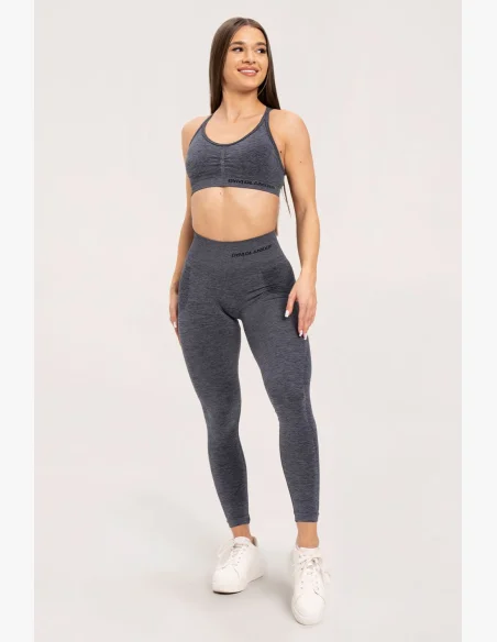 Gym Glamour Leggings senza cuciture senza effetto push-up Grigio Scuro • Nebshop.it