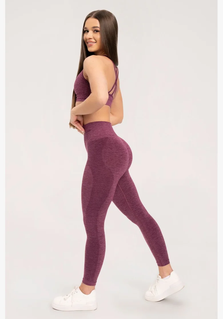 Gym Glamour Leggings senza cuciture senza effetto push-up Cherry • Nebshop.cz