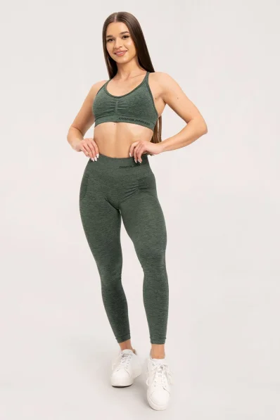 Gym Glamour Leggings senza cuciture senza effetto push-up Green • Nebshop.cz