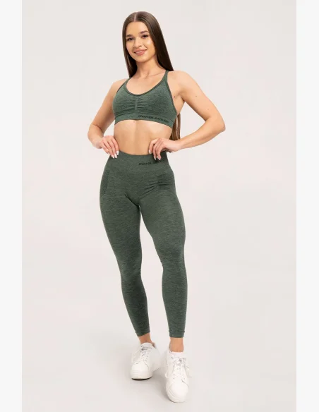 Gym Glamour Leggings senza cuciture senza effetto push-up Green • Nebshop.cz