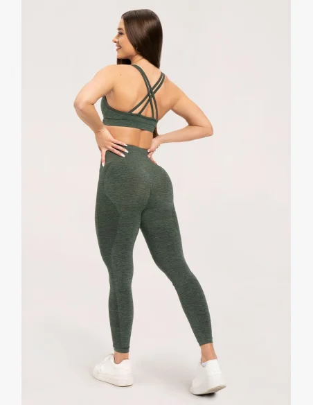 Gym Glamour Leggings senza cuciture senza effetto push-up Green • Nebshop.cz