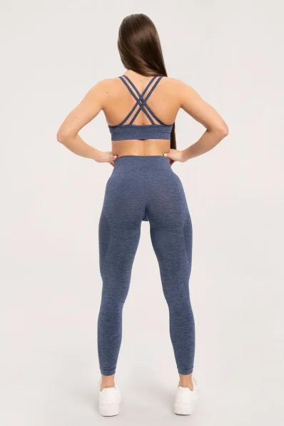 Gym Glamour Leggings senza cuciture senza effetto push-up Blu Scuro • Nebshop.cz 2
