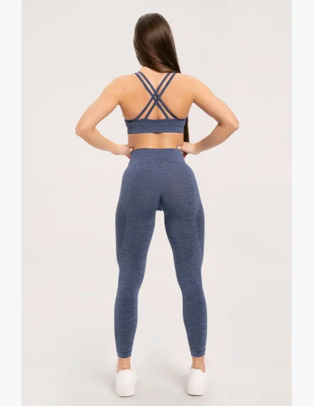 Gym Glamour Leggings senza cuciture senza effetto push-up Blu Scuro • Nebshop.cz