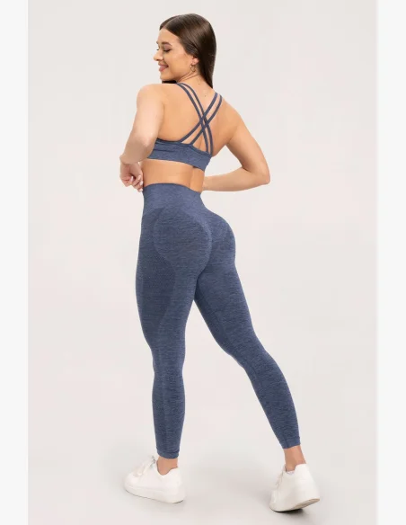 Gym Glamour Leggings senza cuciture senza effetto push-up Blu Scuro • Nebshop.cz