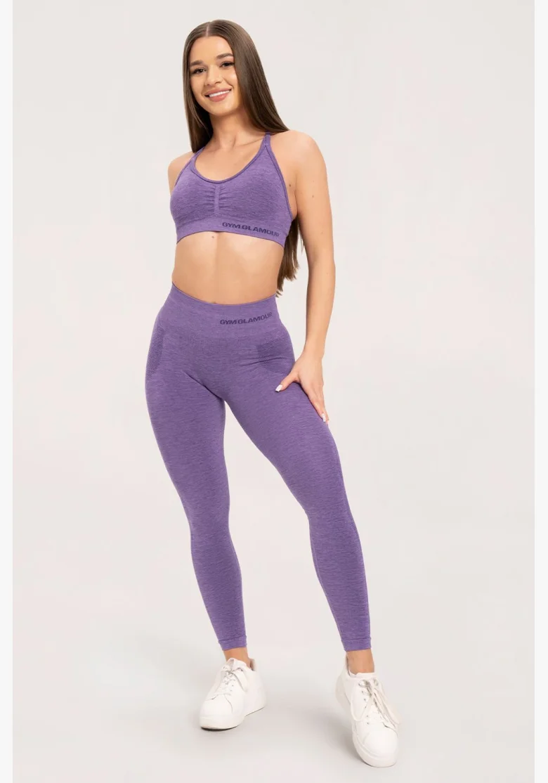 Gym Glamour Leggings senza cuciture senza effetto push-up Violet • Nebshop.cz