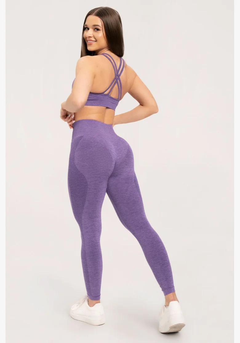 Gym Glamour Leggings senza cuciture senza effetto push-up Violet • Nebshop.cz