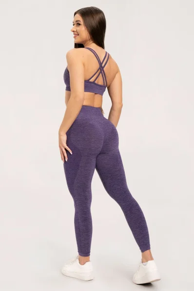Gym Glamour Leggings senza cuciture senza effetto push-up Plum • Nebshop.cz 2