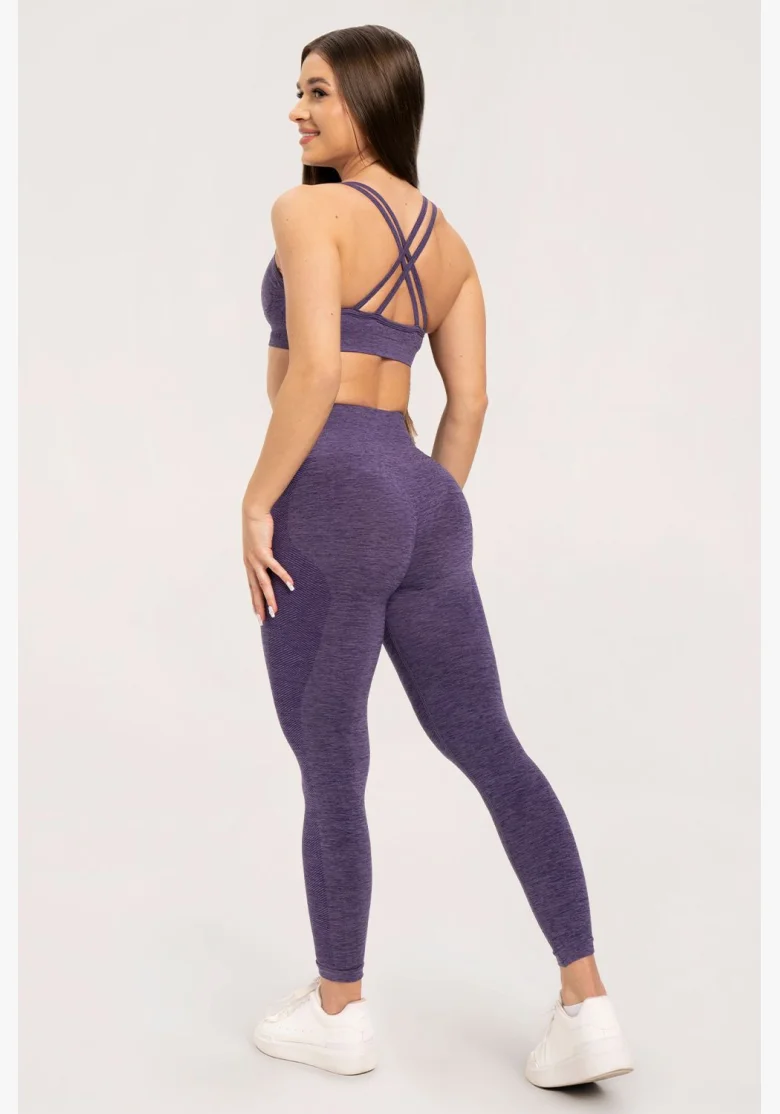 Gym Glamour Leggings senza cuciture senza effetto push-up Plum • Nebshop.cz
